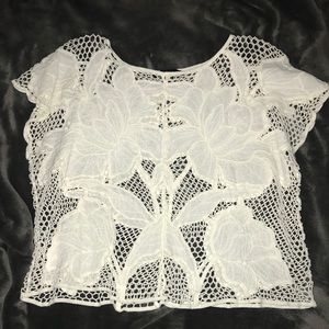 Forever21 Floral Crochet Top